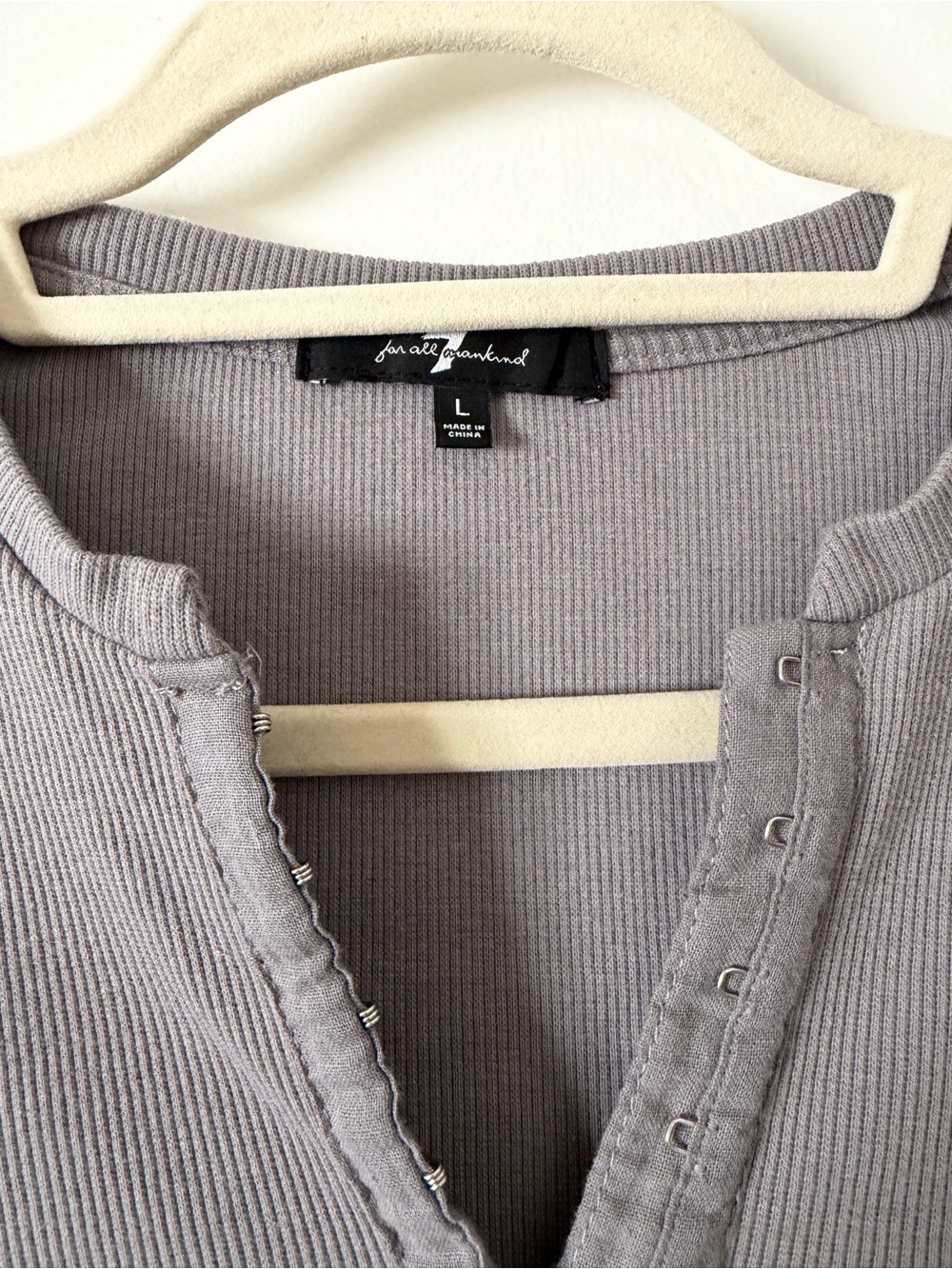 7 For All Mankind Ribbed Henley - Picture 4 of 4